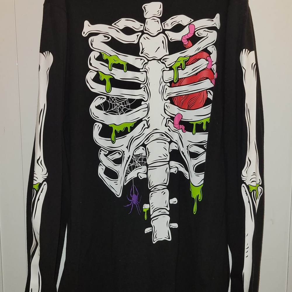 Skeleton Graphic Long Sleeve Shirt